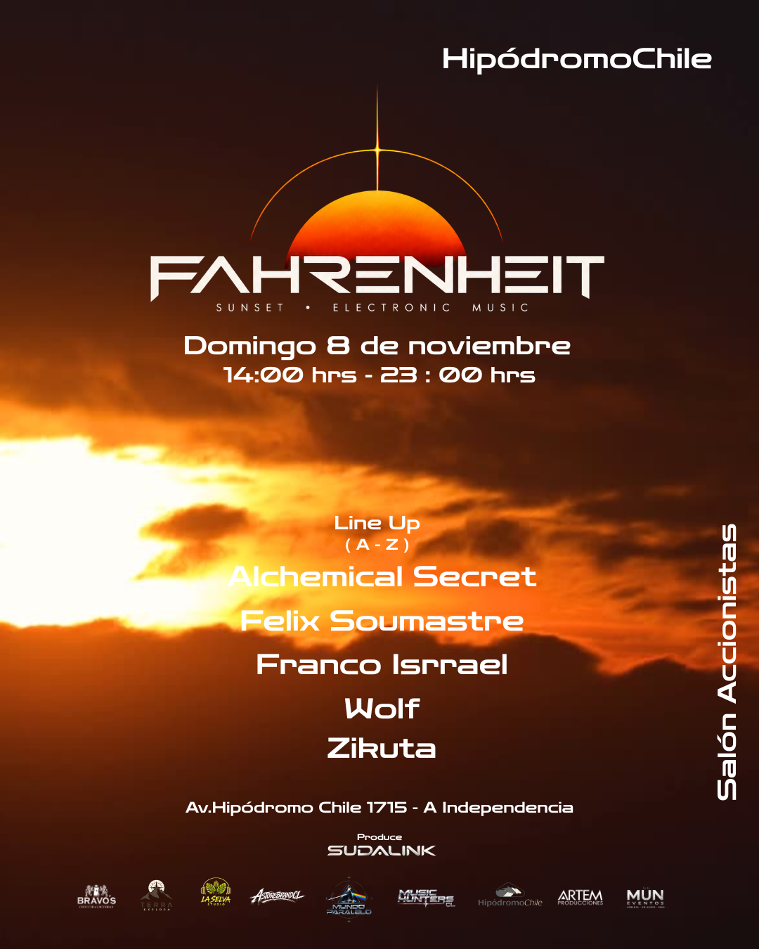 Flyer de FAHRENHEIT SUNSET
